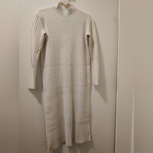 White long sweater dress S